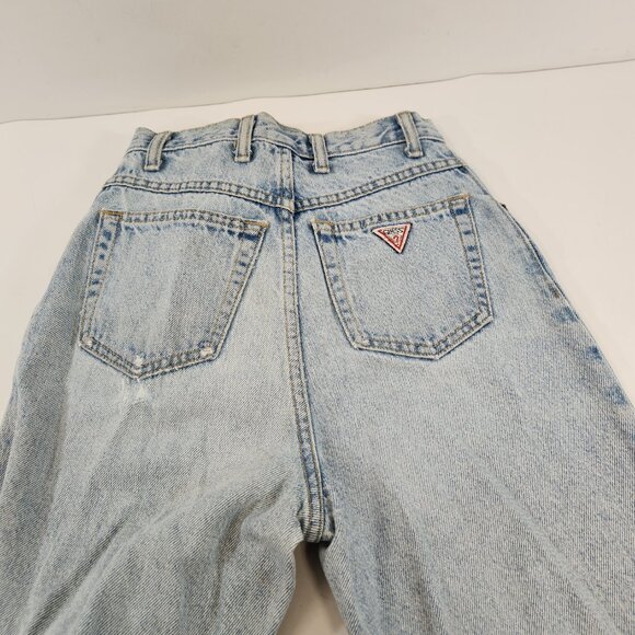 Vintage 90s Guess Jeans Light Wash Tapered XXS - Picture 9 of 14